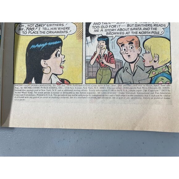 Archie Giant Series 242 Archies Christmas Love In January 1976 Bagged Boarded - Picture 3 of 6